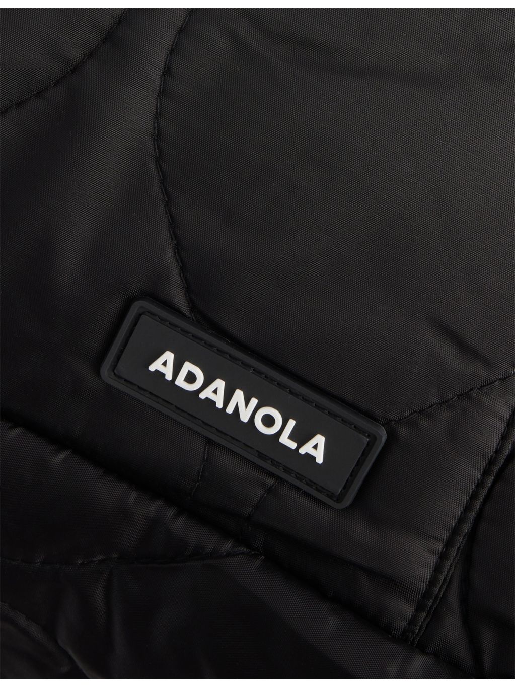 Adanola quilted tote bag with logo patch, imported from the UK