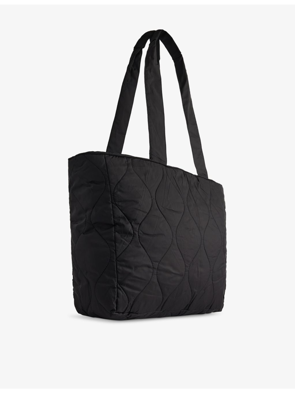 Adanola quilted tote bag with logo patch, imported from the UK