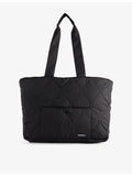 Adanola quilted tote bag with logo patch, imported from the UK