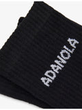Adanola crew-length pilates grip cotton-blend socks (British brand)
