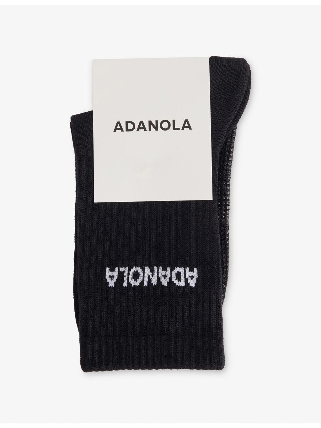 Adanola crew-length pilates grip cotton-blend socks (British brand)