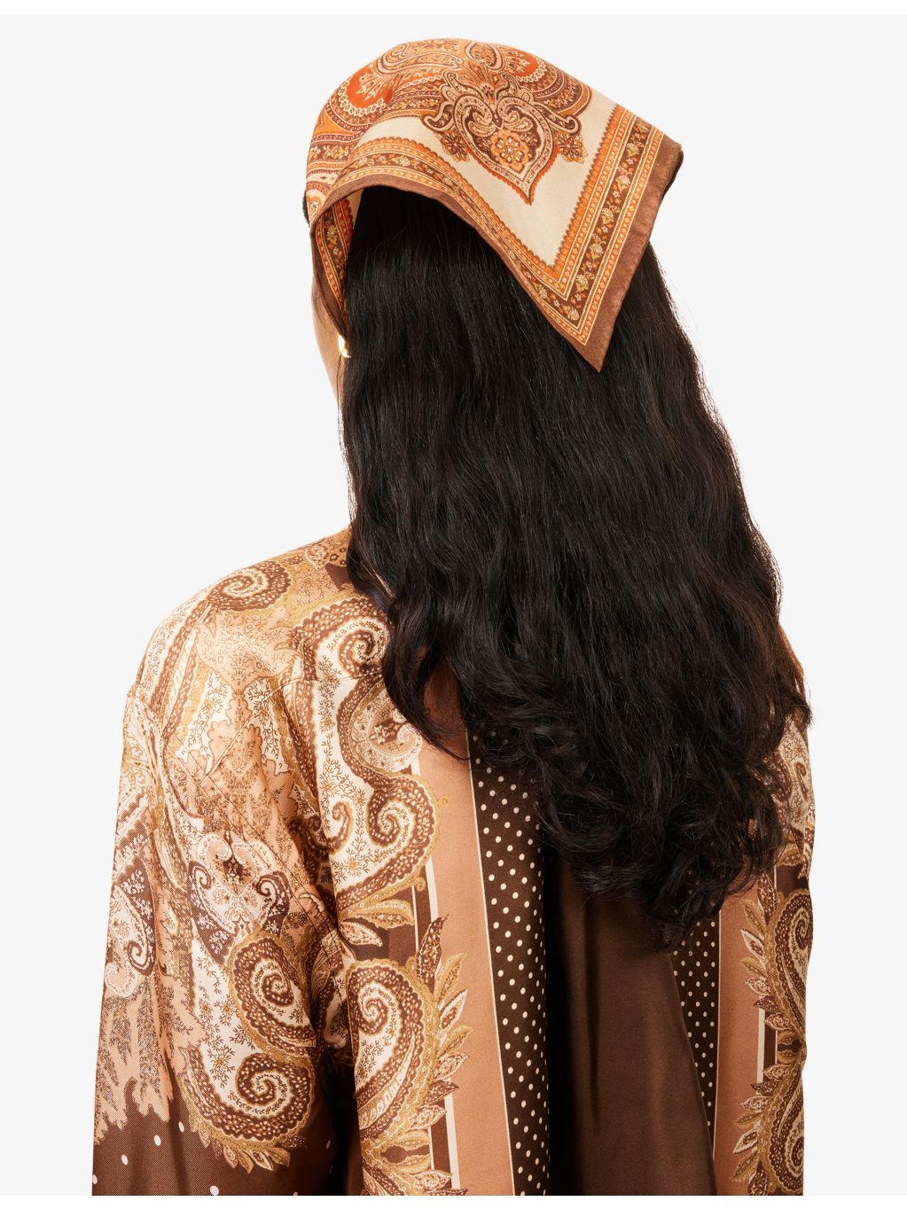 Zimmermann silk headscarf with paisley print (British brand)