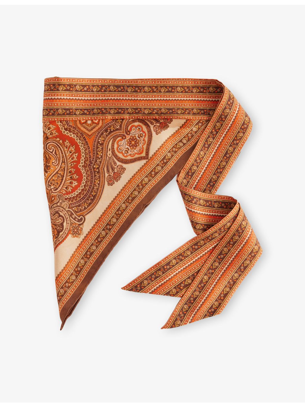 Zimmermann silk headscarf with paisley print (British brand)