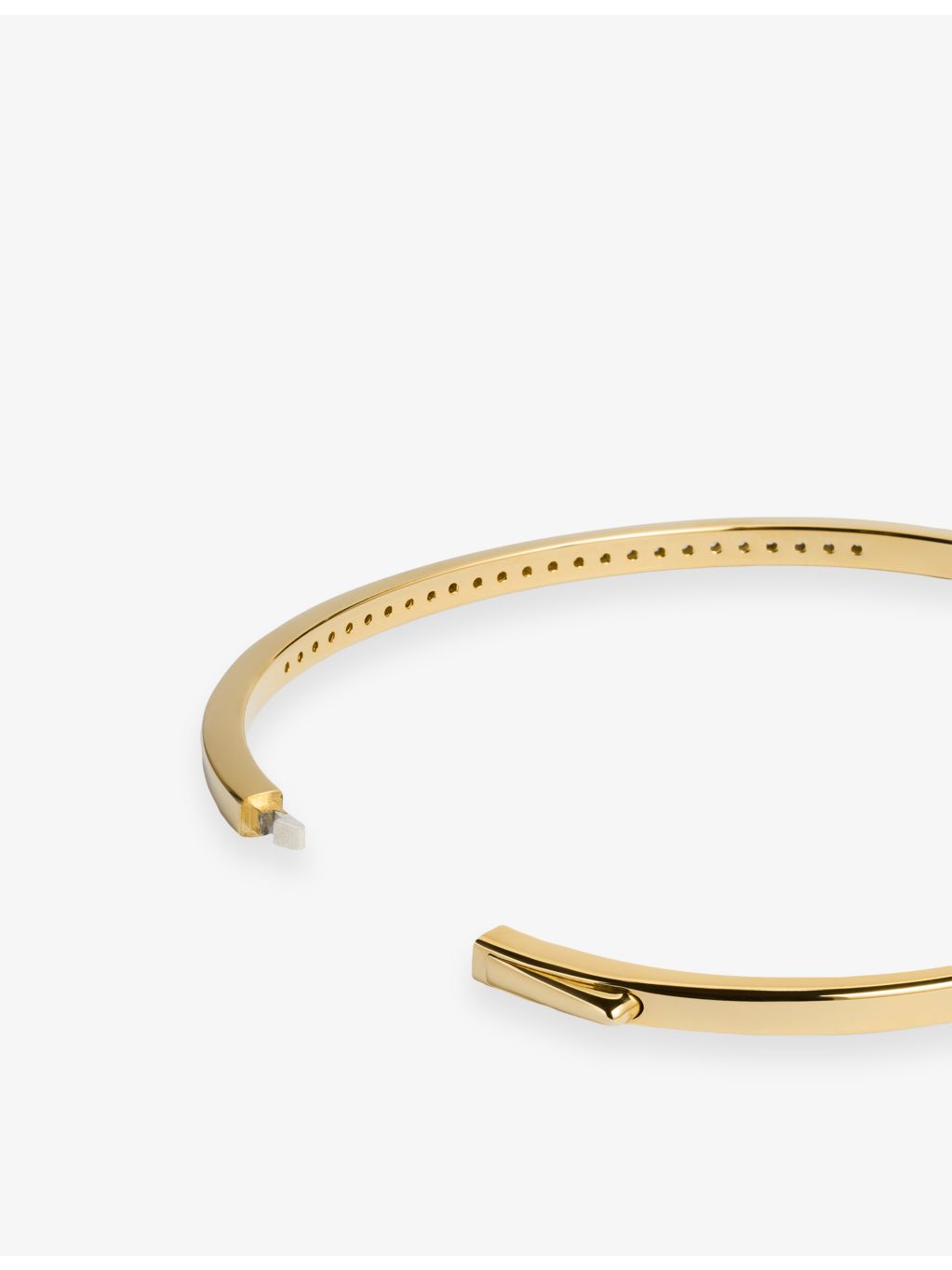 Monica Vinader gold vermeil lab-grown diamond bangle (British brand)
