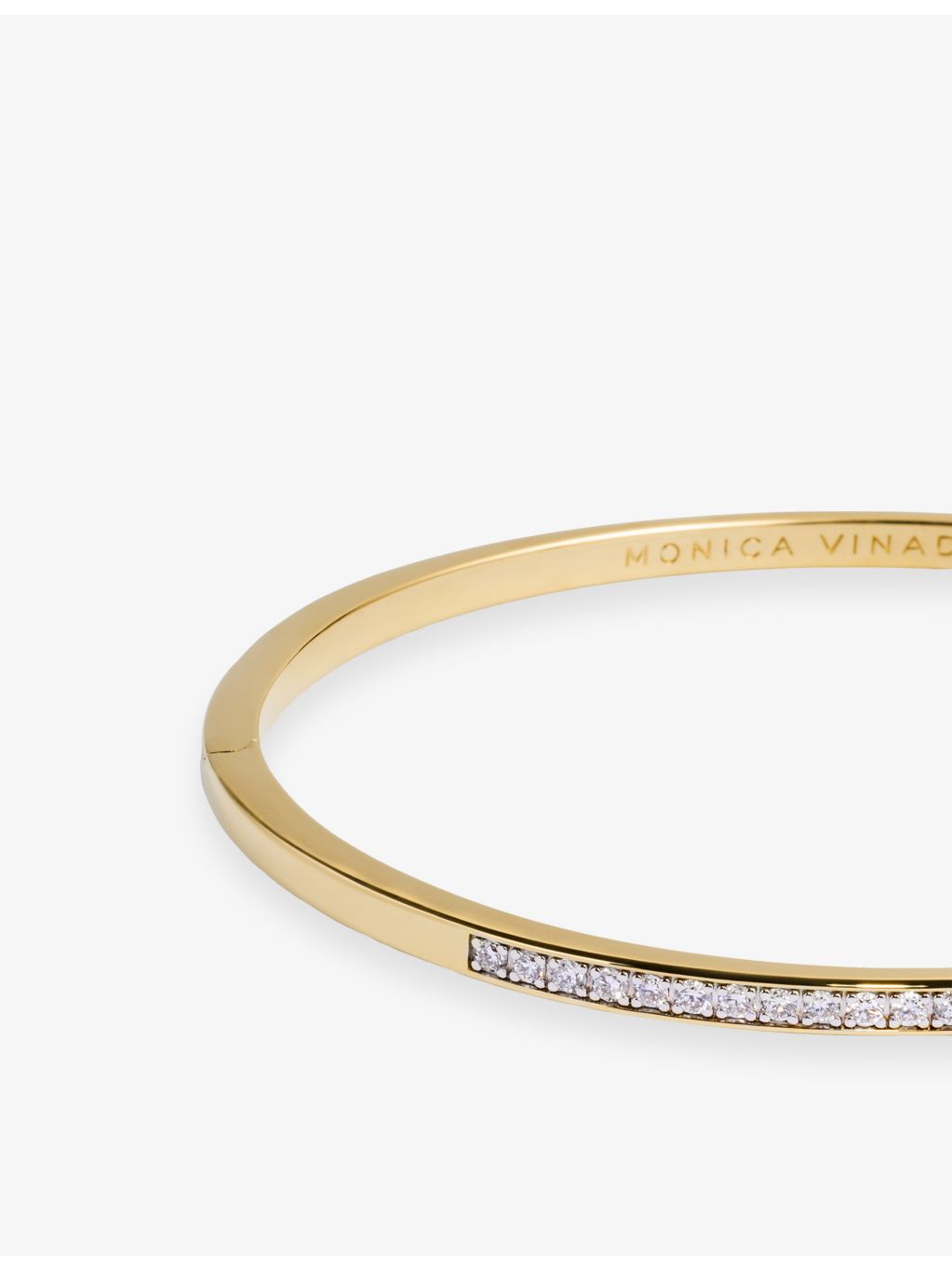 Monica Vinader gold vermeil lab-grown diamond bangle (British brand)