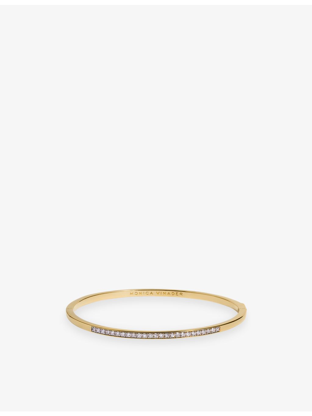 Monica Vinader gold vermeil lab-grown diamond bangle (British brand)