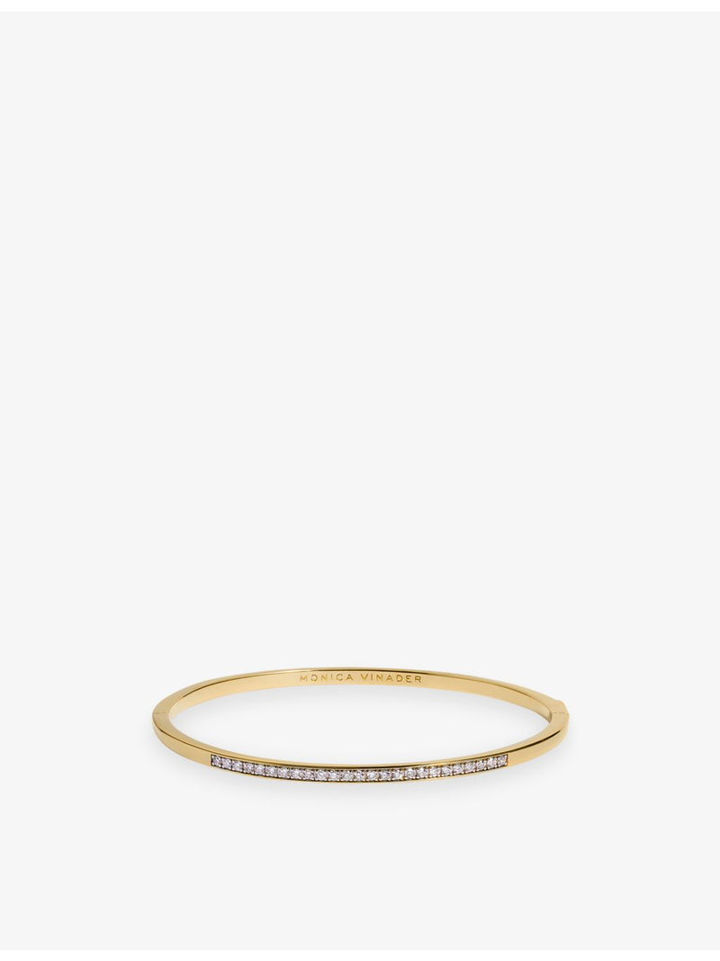 Monica Vinader gold vermeil lab-grown diamond bangle (British brand)