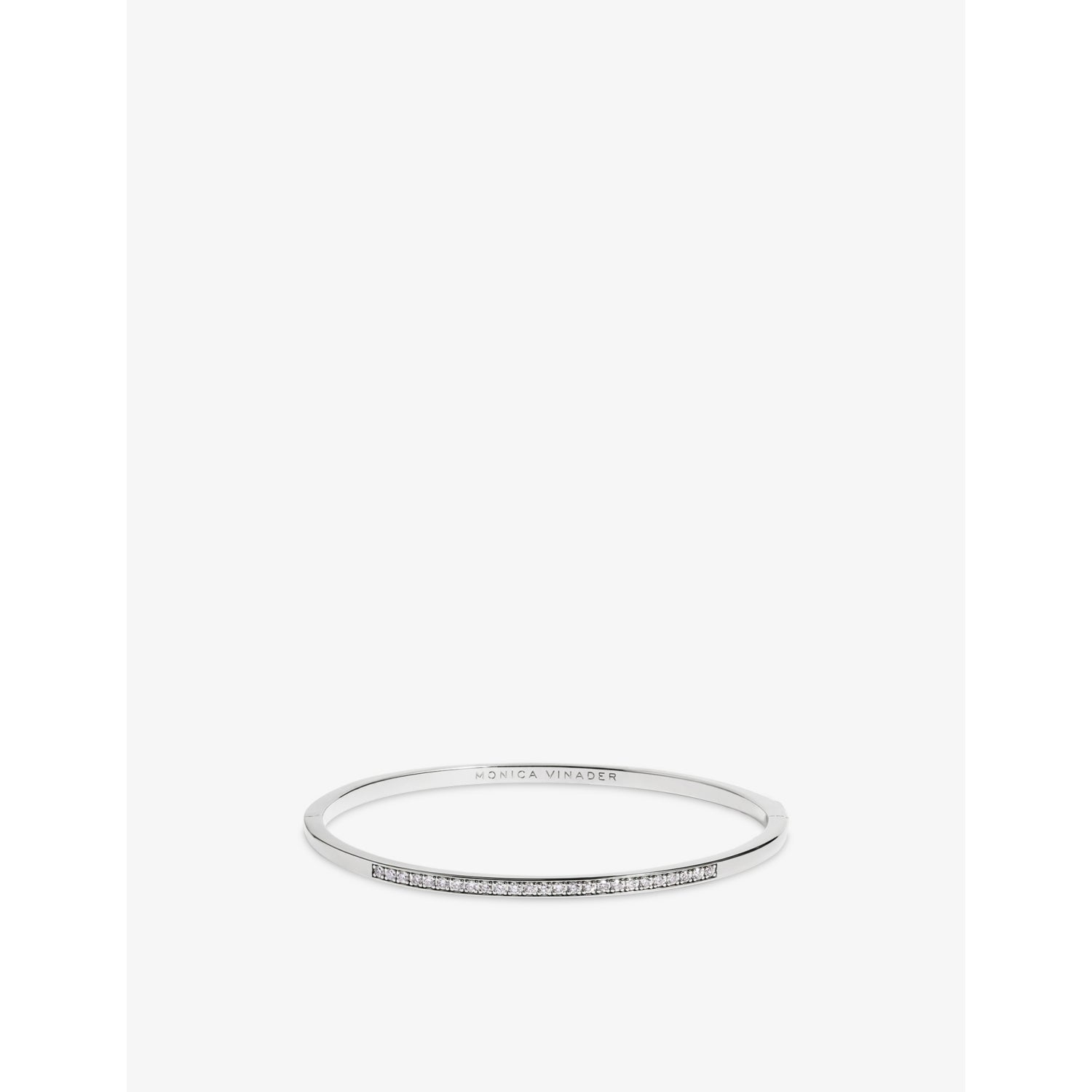 Essential Sterling Silver and Lab-Grown Diamond Bangle - S