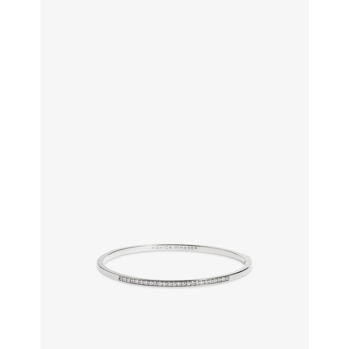 Essential Sterling Silver and Lab-Grown Diamond Bangle - S