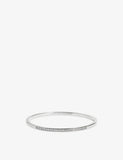 Monica Vinader Essential Sterling Silver and Lab-Grown Diamond Bangle