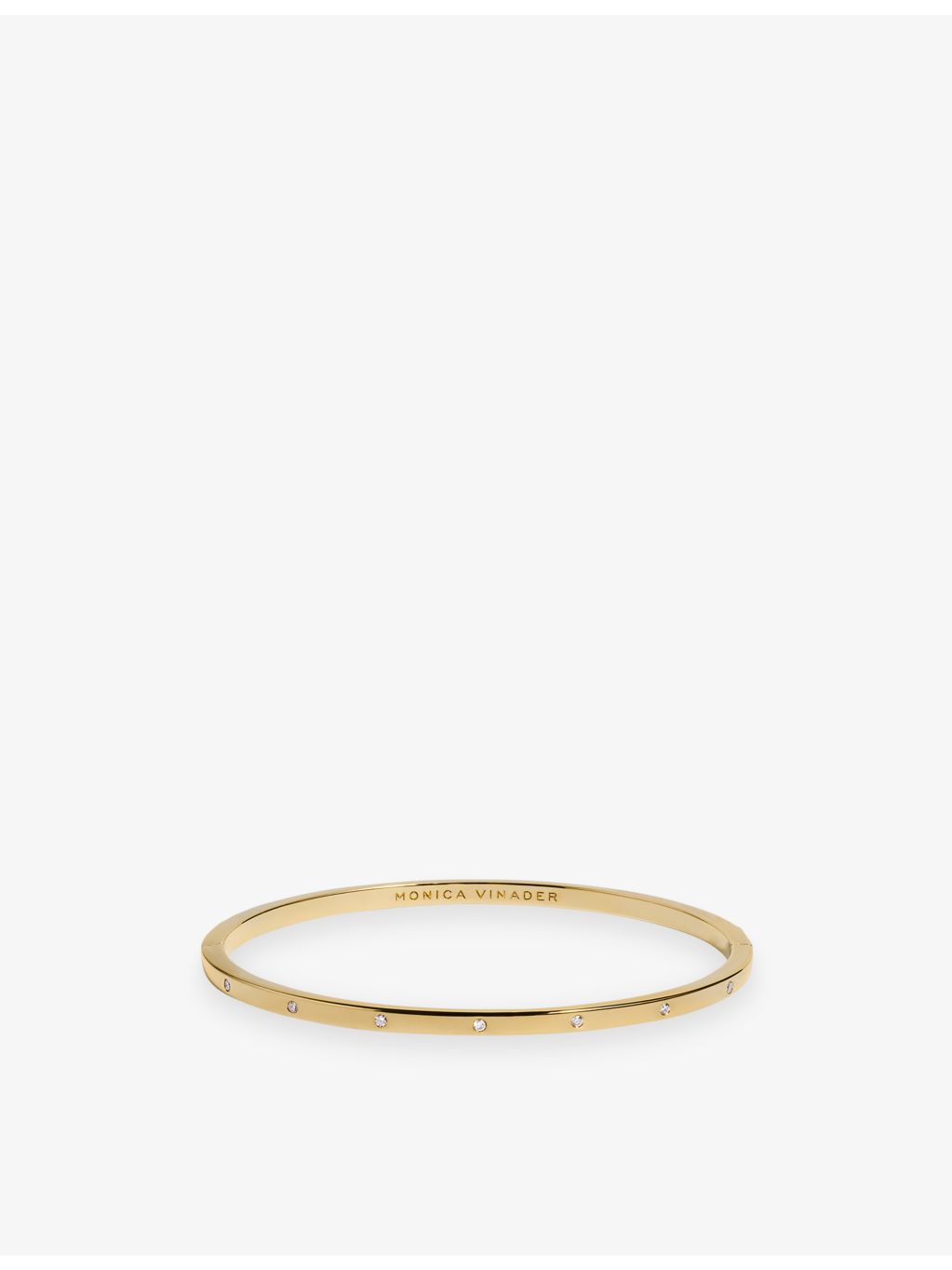 Monica Vinader Essential Station bangle with lab-grown diamond, UK version