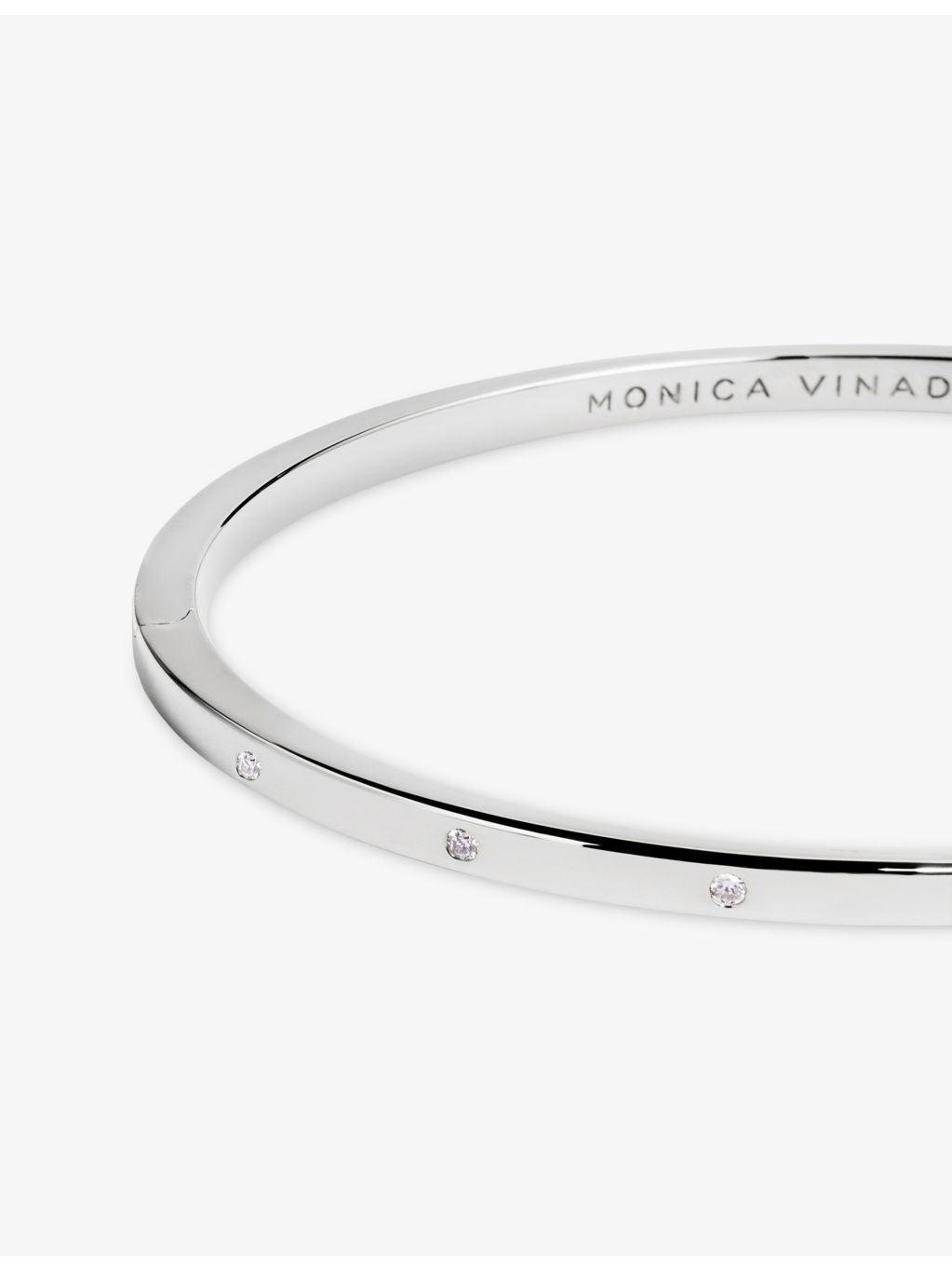 Monica Vinader sterling silver lab-grown diamond bangle (British brand)