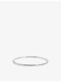 Monica Vinader sterling silver lab-grown diamond bangle (British brand)