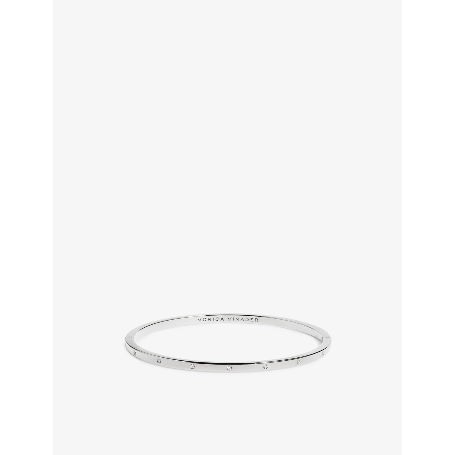 Essential Station Bangle Sterling Silver and Lab-Grown Diamond Bangle - S