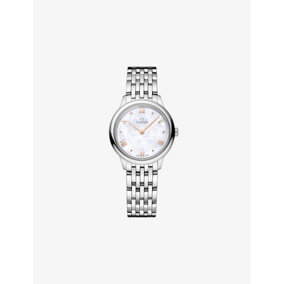 selfridges OMEGA De Ville Prestige Stainless-Steel Quartz Watch 27.5mm- Buy online at McGrocer