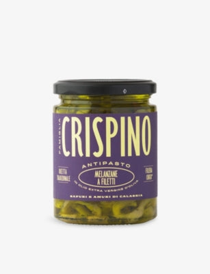 Crispino sliced aubergines in olive oil 270g, UK version