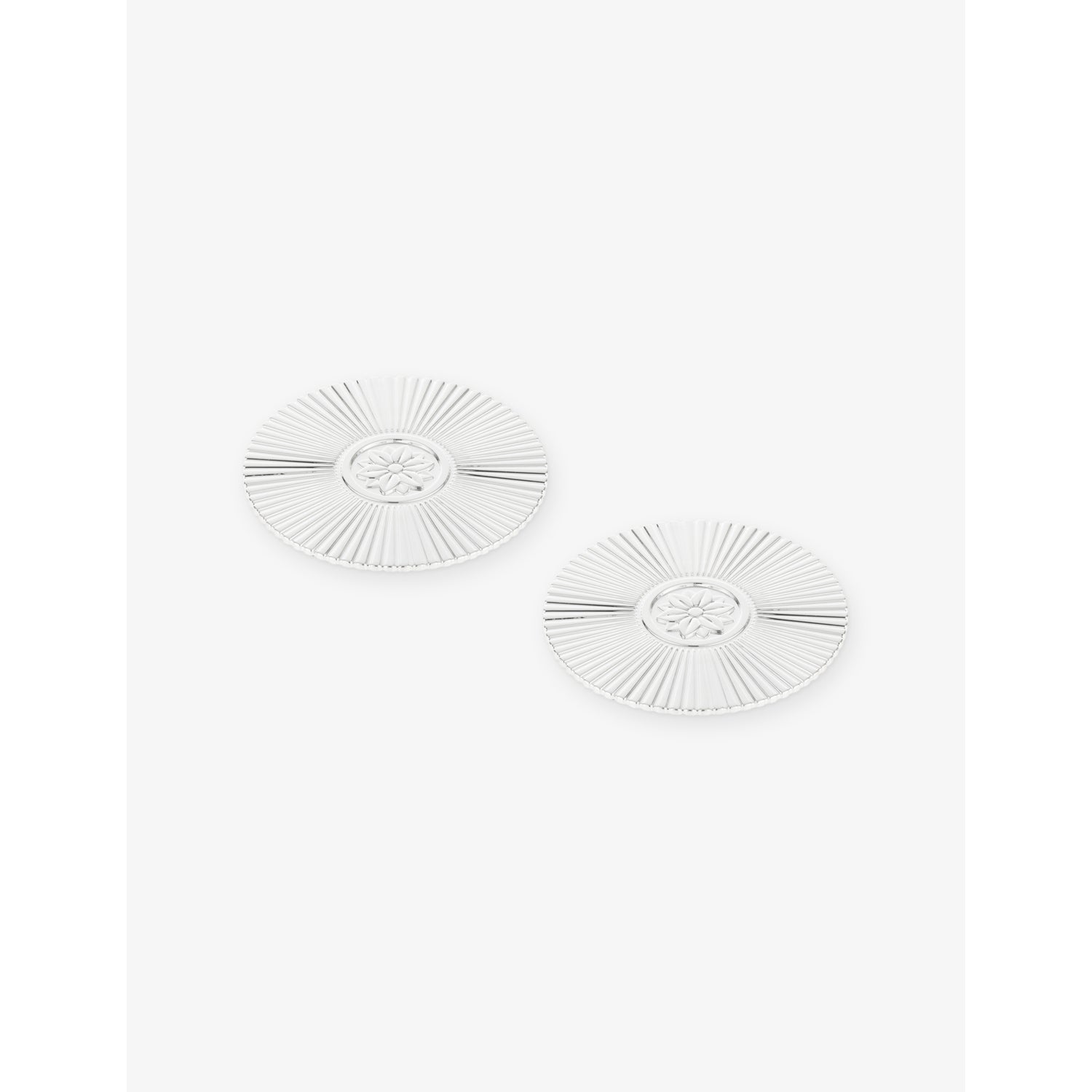 Christofle silver-plated palmettes coasters set of 2, imported from the UK