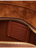 Coach Empire foil-print leather shoulder bag, imported from the UK