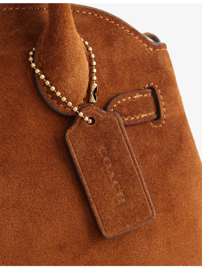 Coach Empire foil-print leather shoulder bag, imported from the UK