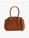 Coach Empire foil-print leather shoulder bag, imported from the UK
