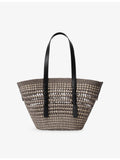 Loewe medium woven basket bag with leather trims, UK version