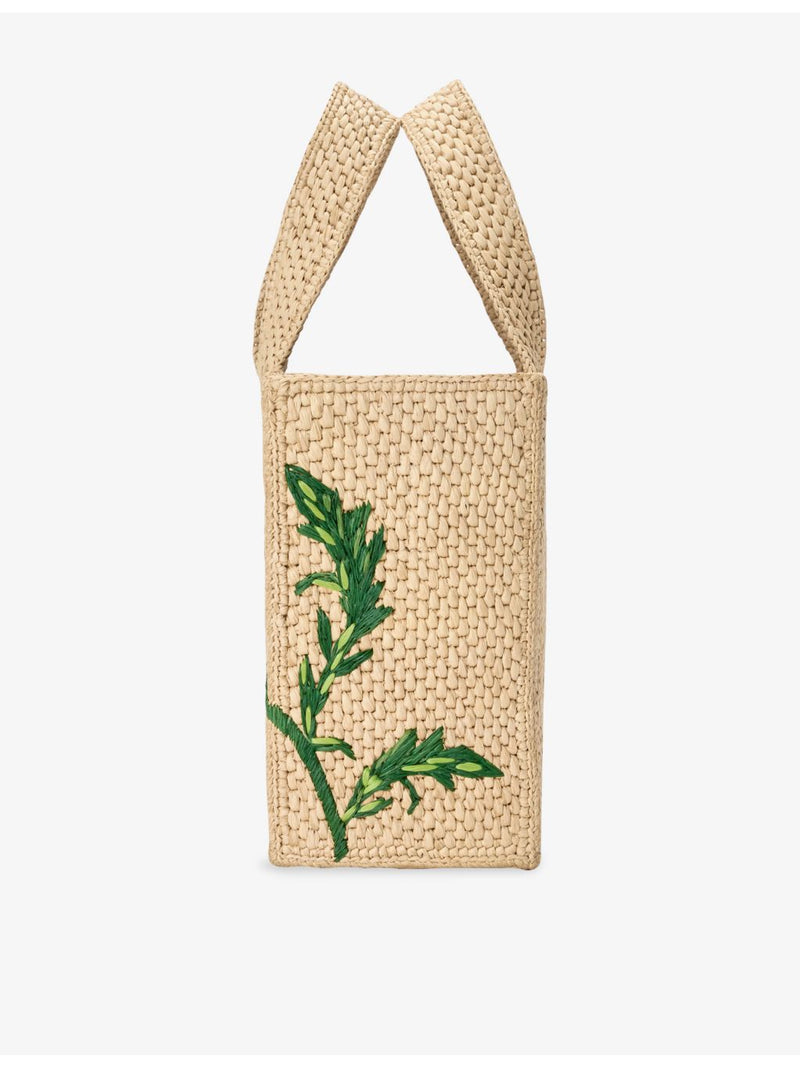 Loewe small raffia tote bag Artichoke Font - British product