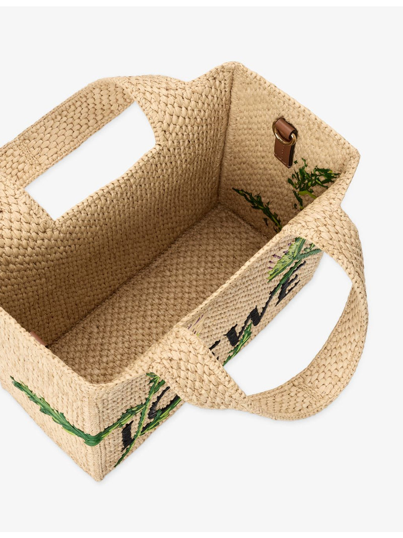 Loewe small raffia tote bag Artichoke Font - British product