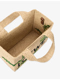 Loewe small raffia tote bag Artichoke Font - British product