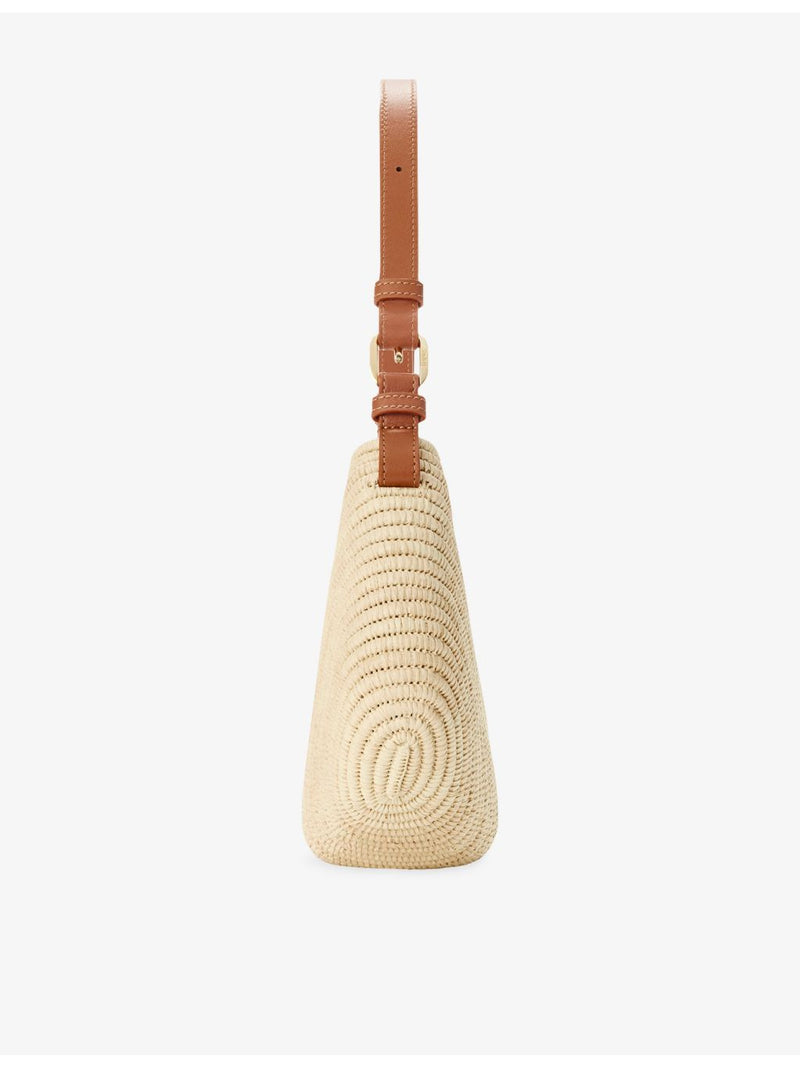 Loewe medium Swing raffia and leather top-handle bag, UK version