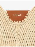 Loewe medium Swing raffia and leather top-handle bag, UK version