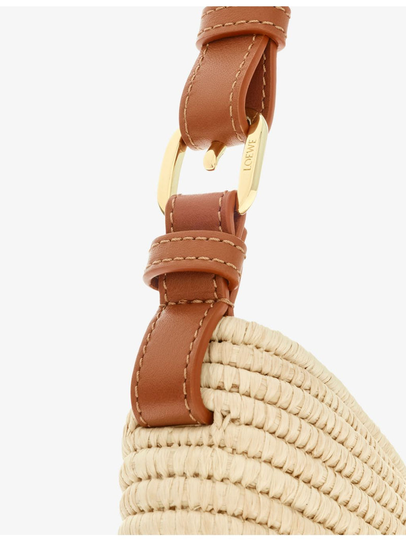 Loewe medium Swing raffia and leather top-handle bag, UK version