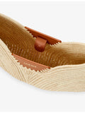 Loewe medium Swing raffia and leather top-handle bag, UK version