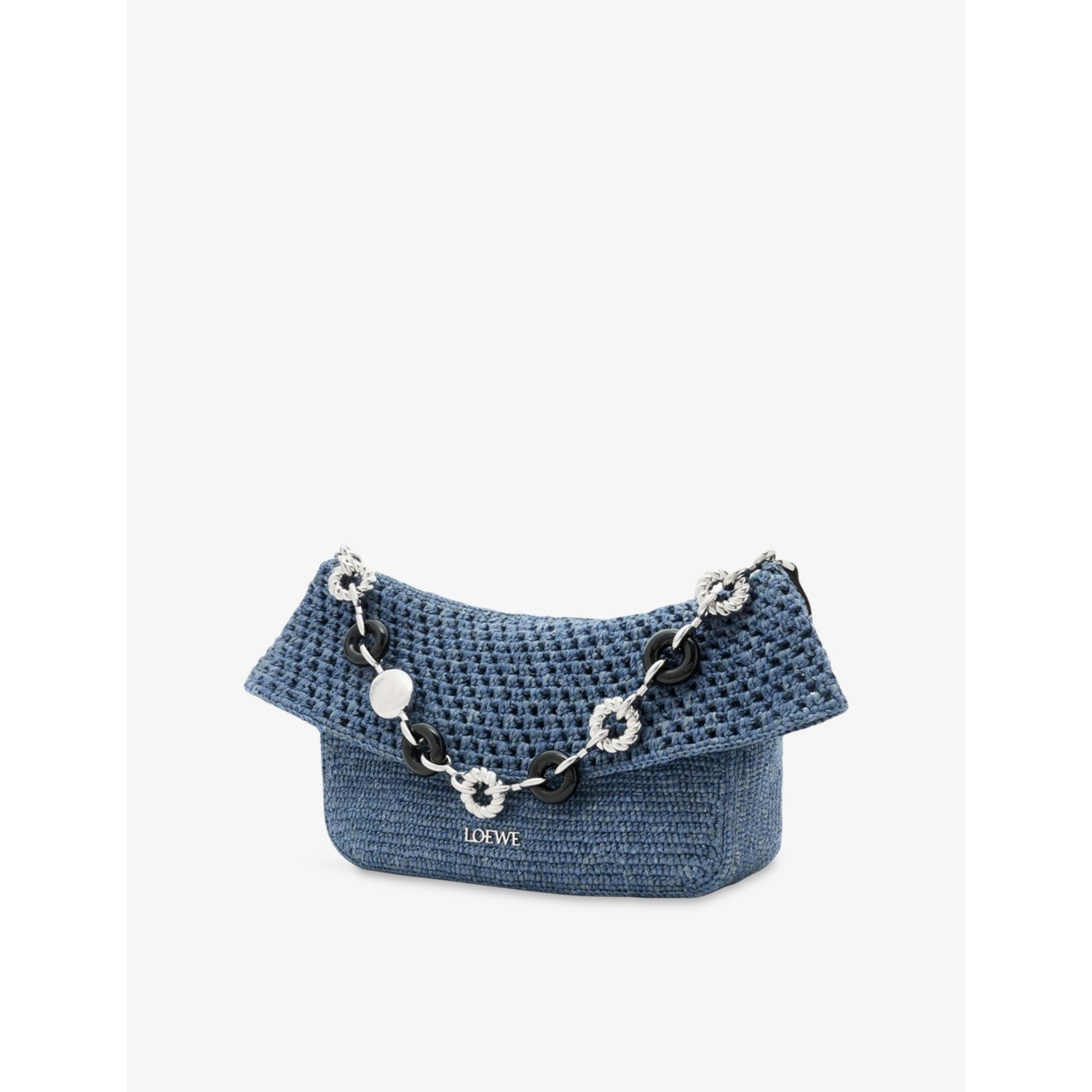 Loewe Ola medium crochet raffia shoulder bag - British product