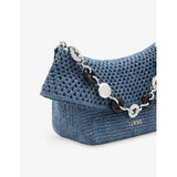 Loewe Ola medium crochet raffia shoulder bag - British product