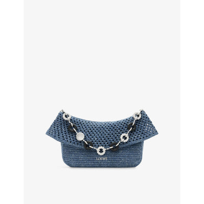 selfridges Loewe x Paula's Ibiza Ola Medium Crochet Raffia Shoulder Bag- Buy online at McGrocer
