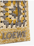Loewe raffia crochet cross-body bag 21cm (British brand)