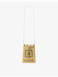 Loewe raffia crochet cross-body bag 21cm (British brand)