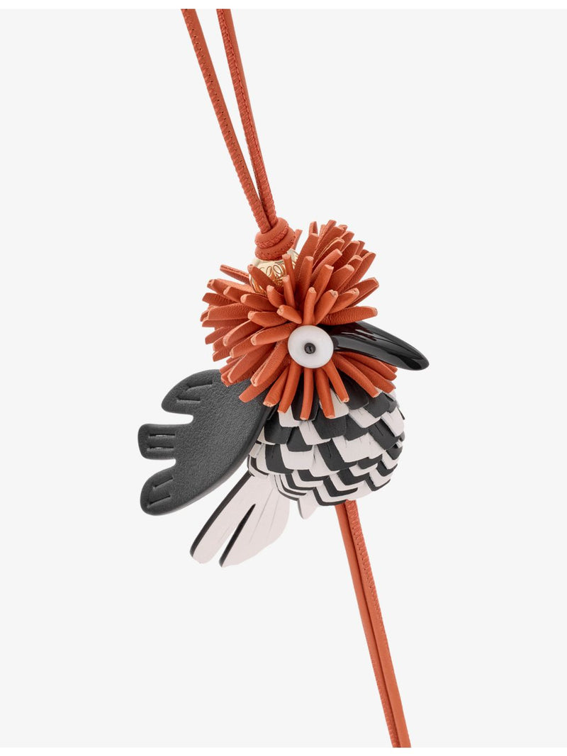 Loewe Paula's Ibiza Hoopoe Bird leather bag charm, UK version