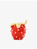 Loewe brass dice with strawberry design 2cm wide (British brand)