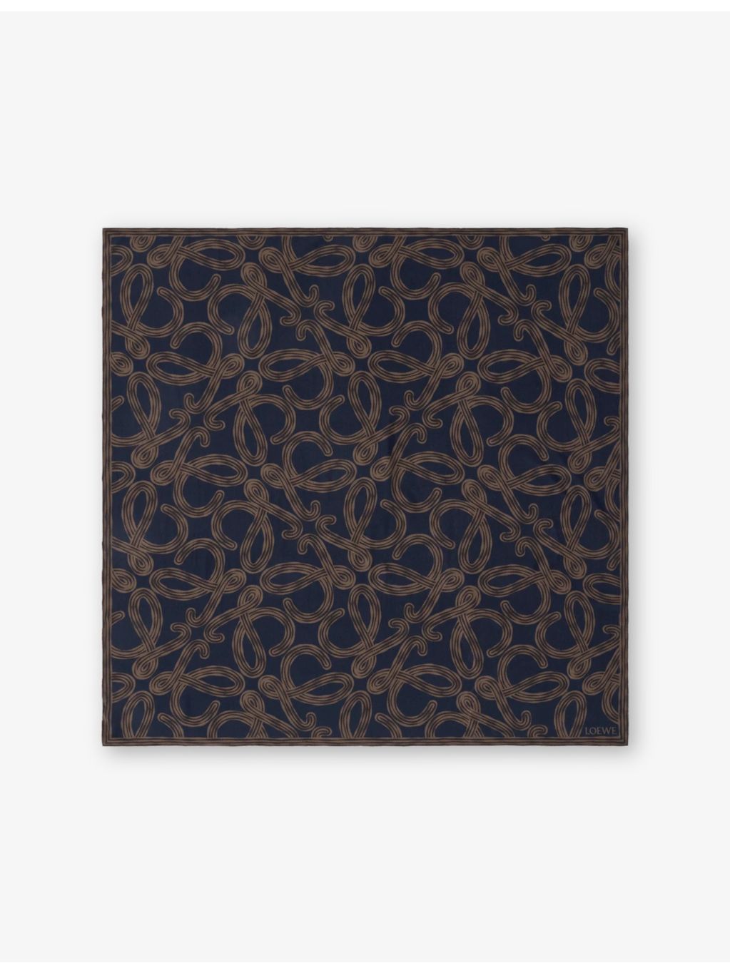 Loewe printed square silk scarf 132cm, imported from the UK