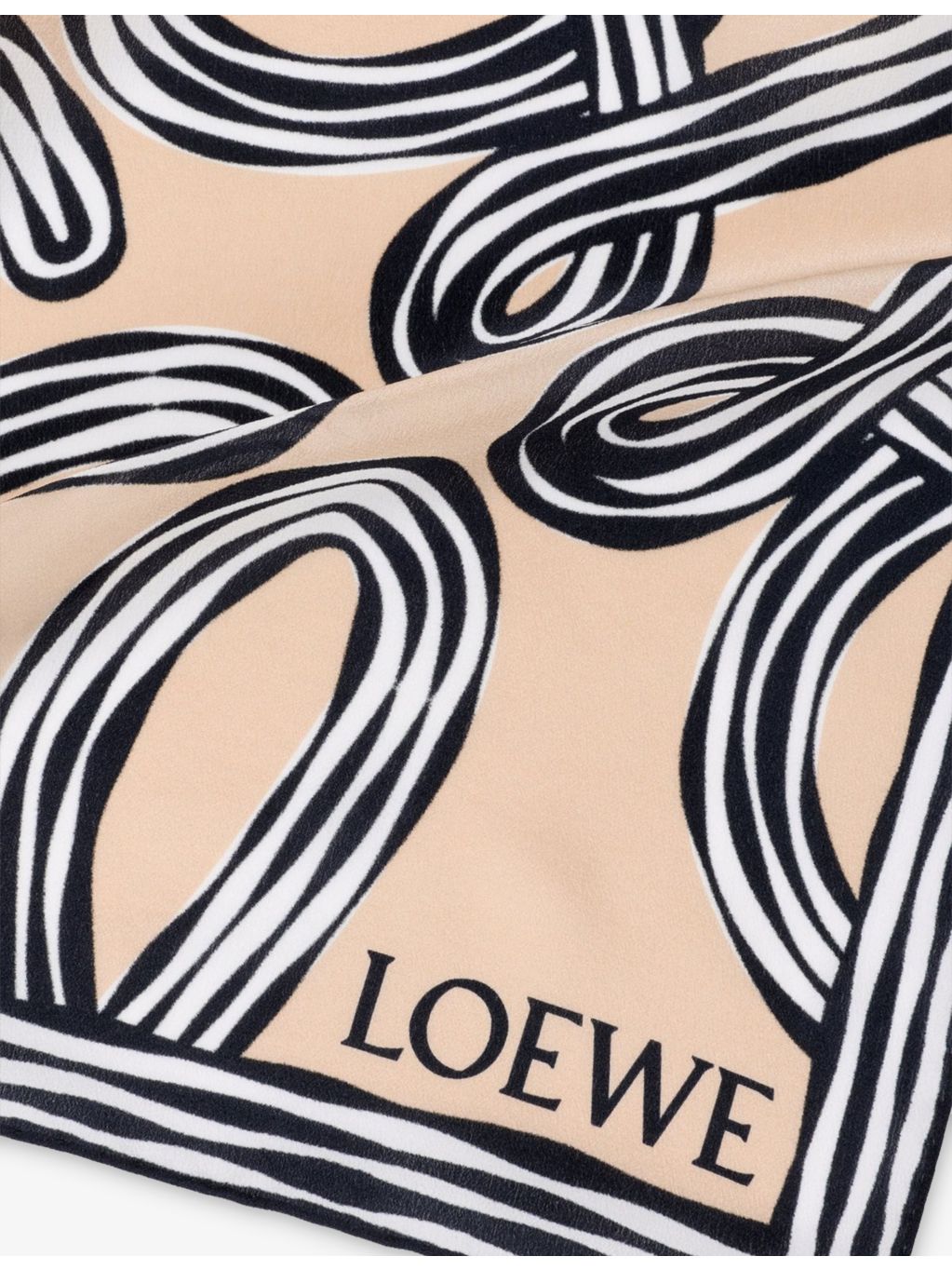 Loewe printed square silk scarf 132cm, imported from the UK