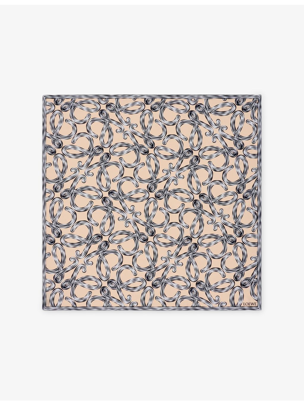 Loewe printed square silk scarf 132cm, imported from the UK