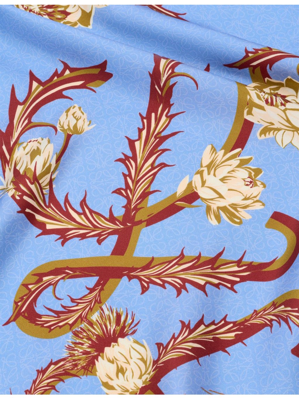 Loewe printed square silk scarf 90cm, imported from the UK