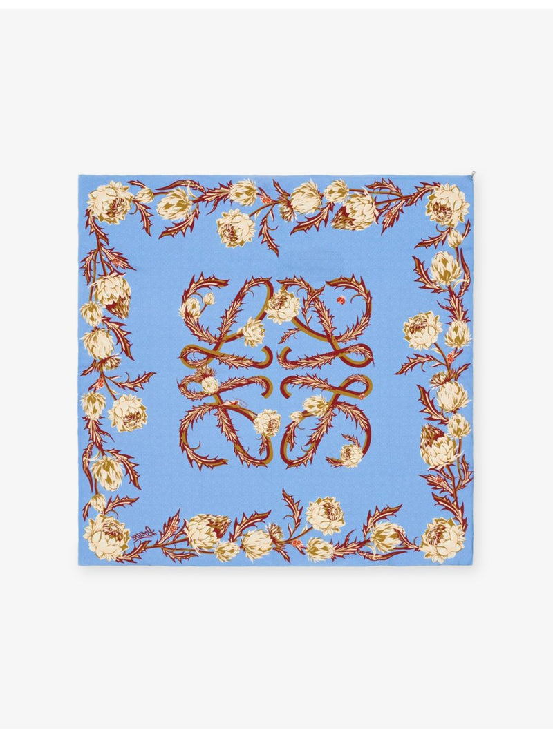 Loewe printed square silk scarf 90cm, imported from the UK