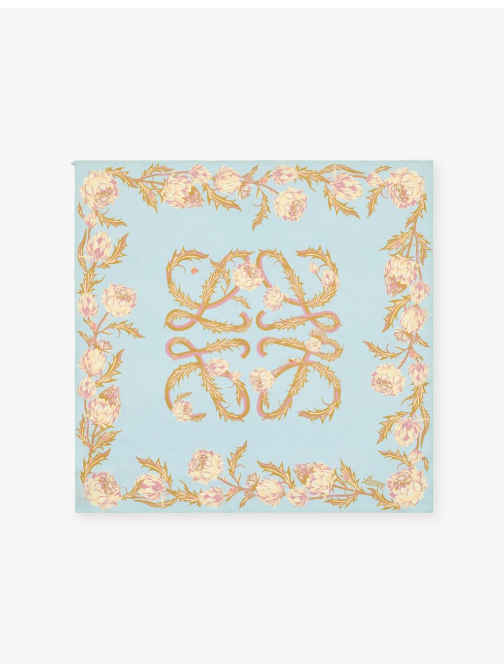 Loewe printed square silk scarf 90cm, imported from the UK