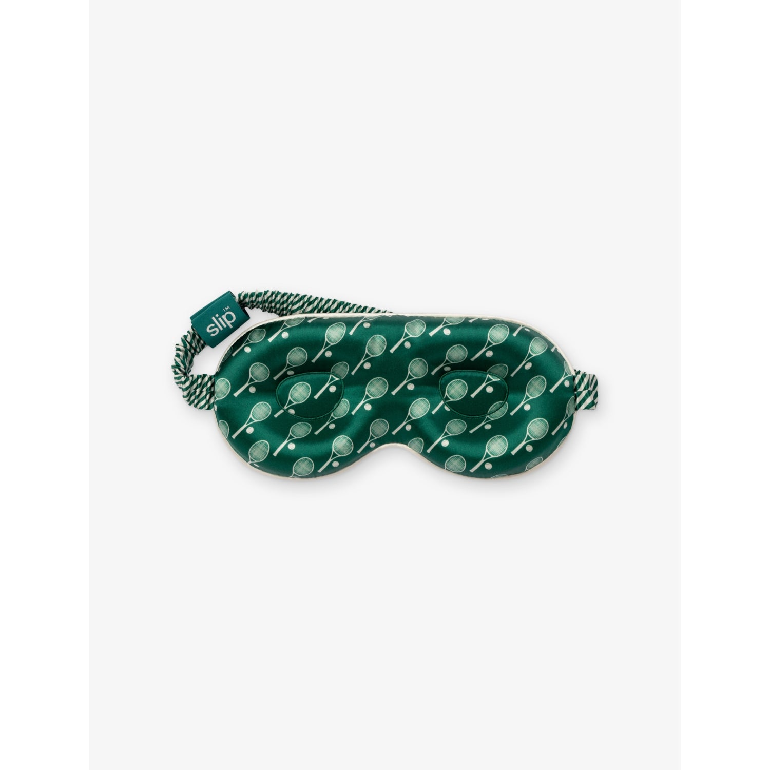 Sleep And Leisure Club silk sleep mask with tennis print, UK version