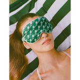 Sleep And Leisure Club silk sleep mask with tennis print, UK version