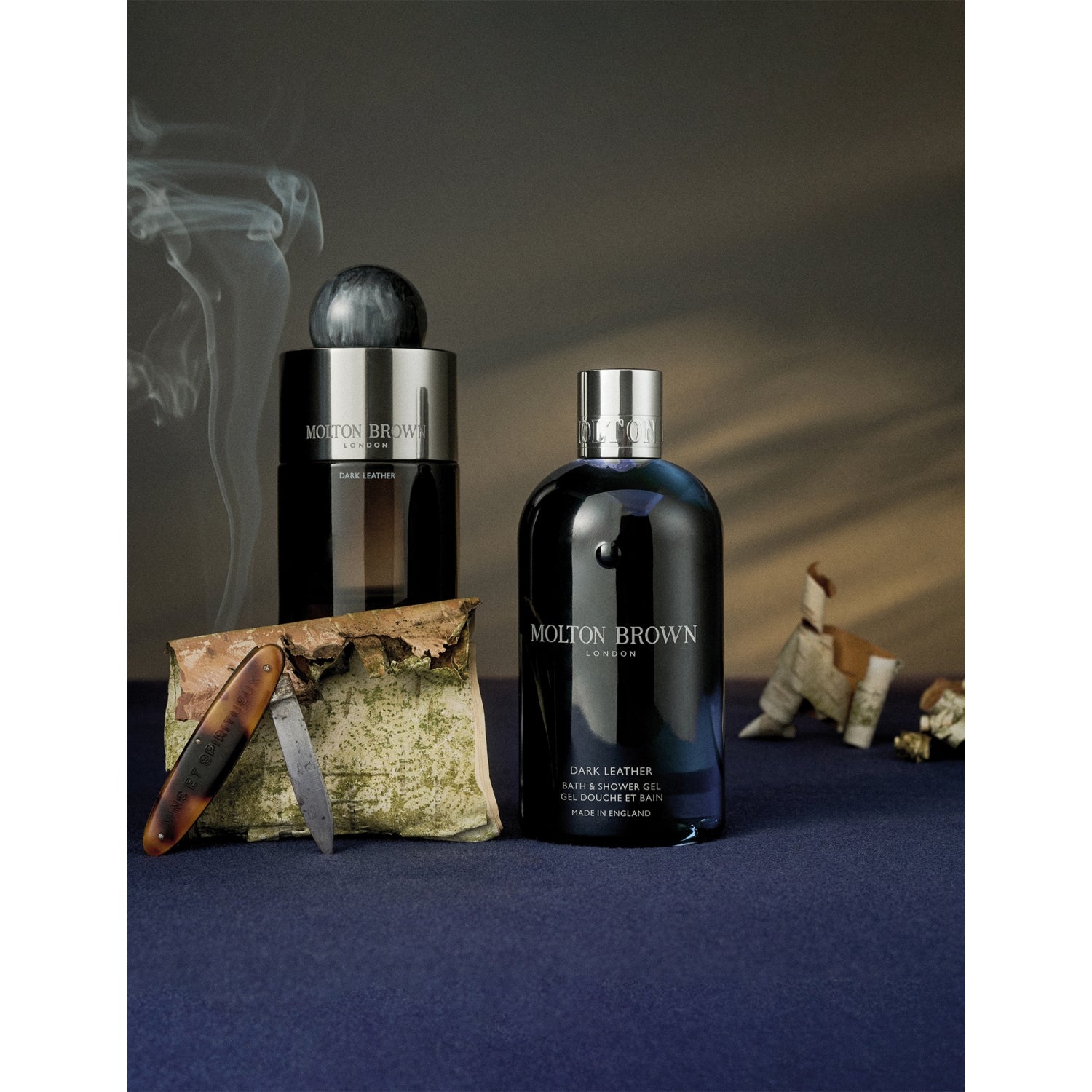 Molton Brown Dark Leather shower gel 300ml, imported from the UK