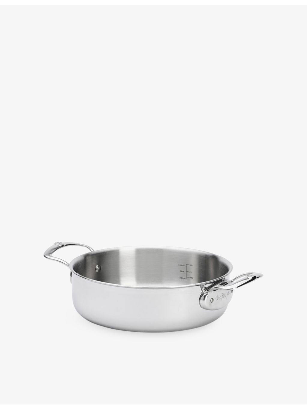 De Buyer Affinity stainless steel saute pan 24cm with lid, UK version