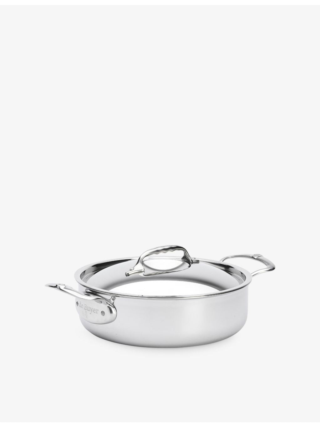 De Buyer Affinity stainless steel saute pan 24cm with lid, UK version